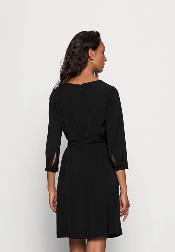 Peignoir ANNA FIELD Anna Field Woven 3/4 Sleeve Belted Dress Noir Femme | DSS-1467852